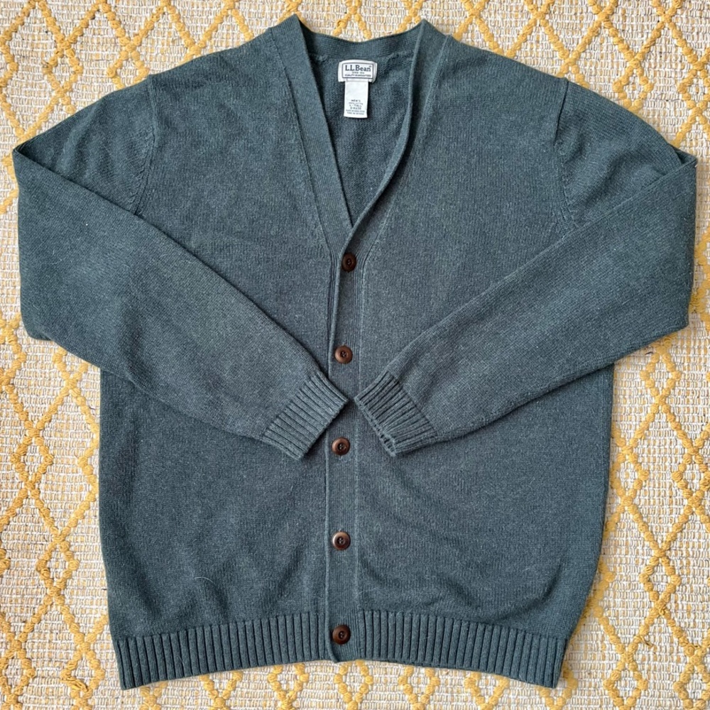 L.L. Bean Men's Olive Sweater - Large